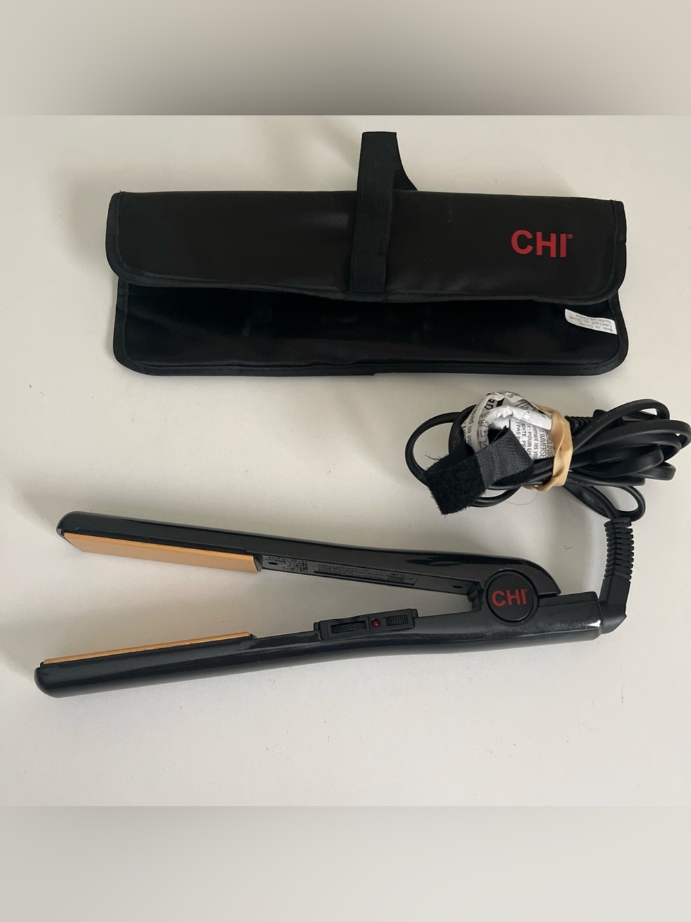Chi Tourmaline Ceramic Flat Iron 1” Hair Styling Straightener w Case Tested